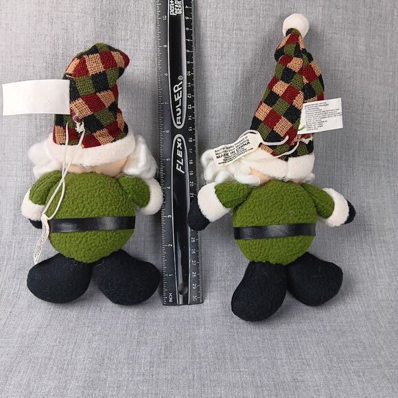 Mountain View Christmas Ornaments Decor Rustic Country Stuffed Santa Snowman - Picture 4 of 10